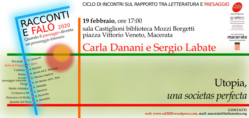 Racconti & falò 2020: il primo capitolo su Tommaso Moro e la sua Utopia, con Carla Danani e Sergio Labate.